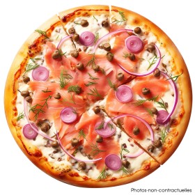Pizza au saumon