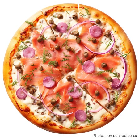 Pizza au saumon